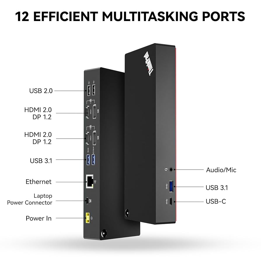 【純正品】Lenovo Thunderbolt Dock 40AF0135JP Amazon.com: ThinkPad 40AF0135 Universal Hybrid USB-C with